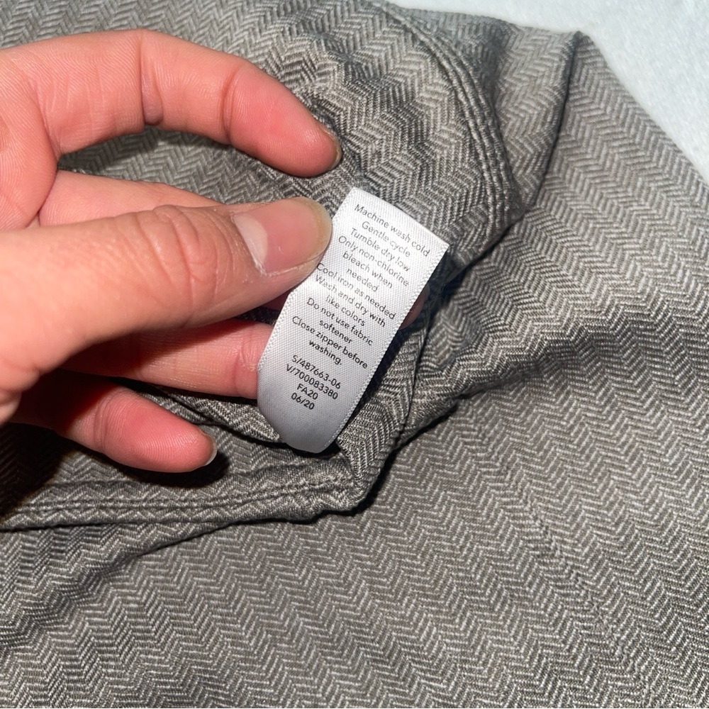 Athleta Gray Herringbone Leggings | Back Zip Pocket | Pull On Stretch Pants - Picture 6 of 13